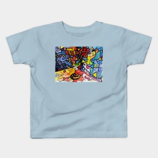 Stained Glass Menorah Kids T-Shirt